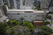 Picture taken with drone of the Federal Revenue Building - Belo Horizonte city - Minas Gerais state (MG) - Brazil