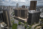 Picture taken with drone of the Attorney Generals Office building - Belo Horizonte city - Minas Gerais state (MG) - Brazil