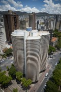 Picture taken with drone of the Niemeyer Building (1955) - Liberdade Square (Liberty Square) - Belo Horizonte city - Minas Gerais state (MG) - Brazil