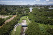Picture taken with drone of the Francisco Lins do Rego Ecological Park (Pampulha Ecological Park) - Belo Horizonte city - Minas Gerais state (MG) - Brazil