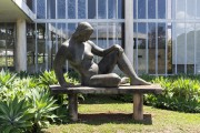 Carmela Sculpture (or Nu) at Art Museum of Pampulha (1956) - old Pampulha Casino - Belo Horizonte city - Minas Gerais state (MG) - Brazil