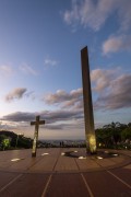 View of sunset of the Belo Horizonte city from Israel Pinheiro Square - also known as Papa Square (Pope Square)  - Belo Horizonte city - Minas Gerais state (MG) - Brazil