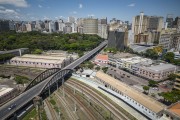 Picture taken with drone of the Santa Tereza Viaduct (1929) - Belo Horizonte city - Minas Gerais state (MG) - Brazil