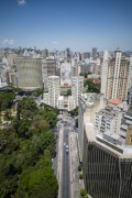 Picture taken with drone of the Santa Tereza Viaduct (1929) with buildings from the city center of Belo Horizonte in the background  - Belo Horizonte city - Minas Gerais state (MG) - Brazil