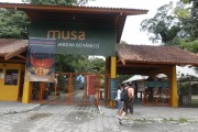Facade of the Botanical Garden of the Amazon Museum (MUSA) - Manaus city - Amazonas state (AM) - Brazil