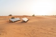 Panels for capturing solar energy - Merzouga Desert - Tafilalet - Meknes-Tafilalet - Morocco