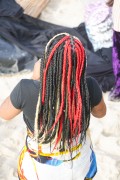 Black woman with braids in her dreadlocked hair - Rio de Janeiro city - Rio de Janeiro state (RJ) - Brazil