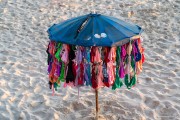 Bikinis hanging in sun umbrella for sale - Arpoador Beach - Rio de Janeiro city - Rio de Janeiro state (RJ) - Brazil