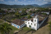 Picture taken with drone of the historic center of Paraty with the Our Lady of Sorrows Church (1820)  - Paraty city - Rio de Janeiro state (RJ) - Brazil