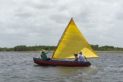 Fishing boat on the Preguiças River - Barreirinhas city - Maranhao state (MA) - Brazil