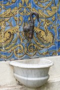 Marble sink and tile panel at the Museu do Açude (Açude Museum) - Rio de Janeiro city - Rio de Janeiro state (RJ) - Brazil