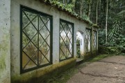 Glass windows of the old greenhouse at the Museu do Açude (Açude Museum) - Rio de Janeiro city - Rio de Janeiro state (RJ) - Brazil