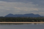 View of Branco River with Serra Grande mountain range in the background - Boa Vista city - Roraima state (RR) - Brazil