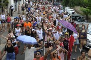 Revelers at the Saci carnival street troup - Sao Jose do Rio Preto city - Sao Paulo state (SP) - Brazil