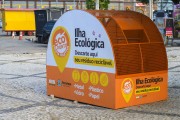 Ecoponto - ecological island - recyclable garbage disposal point in the city square - Fortaleza city - Ceara state (CE) - Brazil