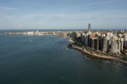 Picture taken with drone of the edge of Fortaleza - Mucuripe in the background and Meireles in front - Fortaleza city - Ceara state (CE) - Brazil