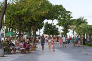 People and tourists walking on the edge of Beira Mar Avenue - Fortaleza city - Ceara state (CE) - Brazil