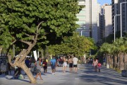 People and tourists walking on the edge of Beira Mar Avenue - Fortaleza city - Ceara state (CE) - Brazil