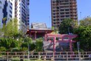 Tori and Pagoda in the Japanese Garden - Fortaleza city - Ceara state (CE) - Brazil