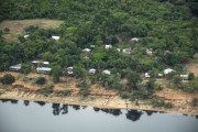 Aerial view of a riverside community in the Amazon rainforest - Manaus city - Amazonas state (AM) - Brazil