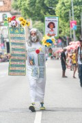 Man dressed as Prophet Gentileza - Cordao da Bola Preta carnival street troup parade - Rio de Janeiro city - Rio de Janeiro state (RJ) - Brazil