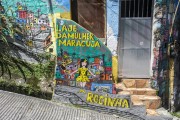 Colorful graffiti on the wall of a house - Rocinha Slum  - Rio de Janeiro city - Rio de Janeiro state (RJ) - Brazil