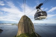 Cable car making the crossing between the Urca Mountain and Sugarloaf  - Rio de Janeiro city - Rio de Janeiro state (RJ) - Brazil