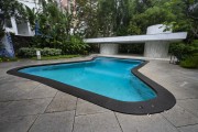 Modern architecture house and swimming pool at Moreira Salles Institute - Rio de Janeiro city - Rio de Janeiro state (RJ) - Brazil