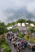 Tourists on the access steps to Christ the Redeemer - Rio de Janeiro city - Rio de Janeiro state (RJ) - Brazil
