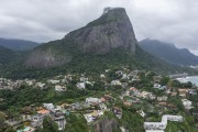 Aerial view of Rock of Gavea with the Joa neighborhood in the foreground - Rio de Janeiro city - Rio de Janeiro state (RJ) - Brazil