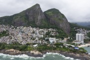 Aerial view of the Morro Dois Irmaos (Two Brothers Mountain) with Vidigal Slum  - Rio de Janeiro city - Rio de Janeiro state (RJ) - Brazil