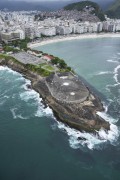 Aerial photo of the Old Fort of Copacabana (1914-1987), current Historical Museum Army with the Copacabana Beach in the background  - Rio de Janeiro city - Rio de Janeiro state (RJ) - Brazil
