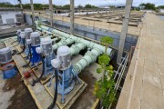 Upstream and surface washing pumps for the filters at the Gaviao water treatment plant - Pacatuba city - Ceara state (CE) - Brazil