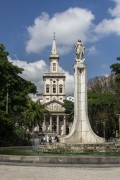 Largo do Machado Square with the Matriz Church of Nossa Senhora da Gloria (1872) in the background  - Rio de Janeiro city - Rio de Janeiro state (RJ) - Brazil