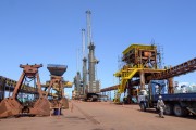 Pier 1 at Pecem Port - exclusive for unloading iron ore - Sao Goncalo do Amarante city - Ceara state (CE) - Brazil