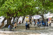 People at leisure time at General Tiburcio Square - Fortaleza city - Ceara state (CE) - Brazil