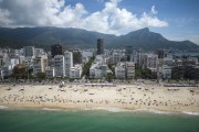 Picture taken with drone of the Leblon Beach waterfront  - Rio de Janeiro city - Rio de Janeiro state (RJ) - Brazil