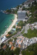 Picture taken with drone of the Vidigal Beach with the Sheraton Rio Hotel & Resort  - Rio de Janeiro city - Rio de Janeiro state (RJ) - Brazil