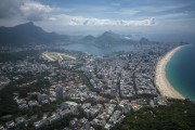 Picture taken with drone of the of part of the South Zone with Rodrigo de Freitas Lagoon in the background - and the beaches of Leblon and Ipanema - on the right - Rio de Janeiro city - Rio de Janeiro state (RJ) - Brazil