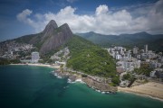 Picture taken with drone of the Vidigal Beach with the Sheraton Rio Hotel & Resort  - Rio de Janeiro city - Rio de Janeiro state (RJ) - Brazil
