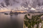 Picture taken with drone of the part of the South Zone with Christ the Redeemer in the background - Rio de Janeiro city - Rio de Janeiro state (RJ) - Brazil
