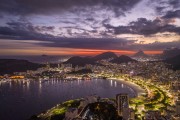 Picture taken with drone of the Botafogo Beach waterfront at night - Rio de Janeiro city - Rio de Janeiro state (RJ) - Brazil