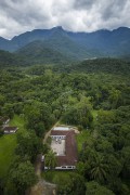 Picture taken with drone of the farm headquarters - Guapiacu Ecological Reserve  - Cachoeiras de Macacu city - Rio de Janeiro state (RJ) - Brazil