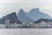 Copacabana seen from the sea with Two Brothers Mountain and Rock of Gavea in the background - Rio de Janeiro city - Rio de Janeiro state (RJ) - Brazil