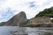 Sao Joao Fortress (1565) - also known as Sao Joao da Barra do Rio de Janeiro Fortress with  Sugar Loaf in the background - Rio de Janeiro city - Rio de Janeiro state (RJ) - Brazil