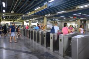 Subway turnstiles at Jose de Alencar Station - Fortaleza city - Ceara state (CE) - Brazil