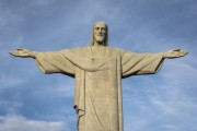 Statue of Christ the Redeemer during the dawn  - Rio de Janeiro city - Rio de Janeiro state (RJ) - Brazil