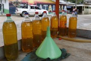 Sale of gasoline in plastic bottles - Atalaia do Norte city - Amazonas state (AM) - Brazil