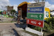 Landmark of the triple border Brazil (Tabatinga city), Colombia (Leticia city) and Peru (Santa Rosa de Yavari) - Leticia City - Department of amazon - Colombia
