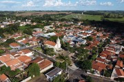 Picture taken with drone of the parish church of Santa Apolonia - Sao Jose do Rio Preto city - Sao Paulo state (SP) - Brazil